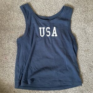 USA Cropped tank. Women’s sz L. Grayson Threads from Target.